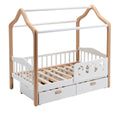 Moderne kinderbed met opberglades en houten frame
