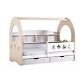 Multifunctioneel kinderbed met opberglades en speelruimte