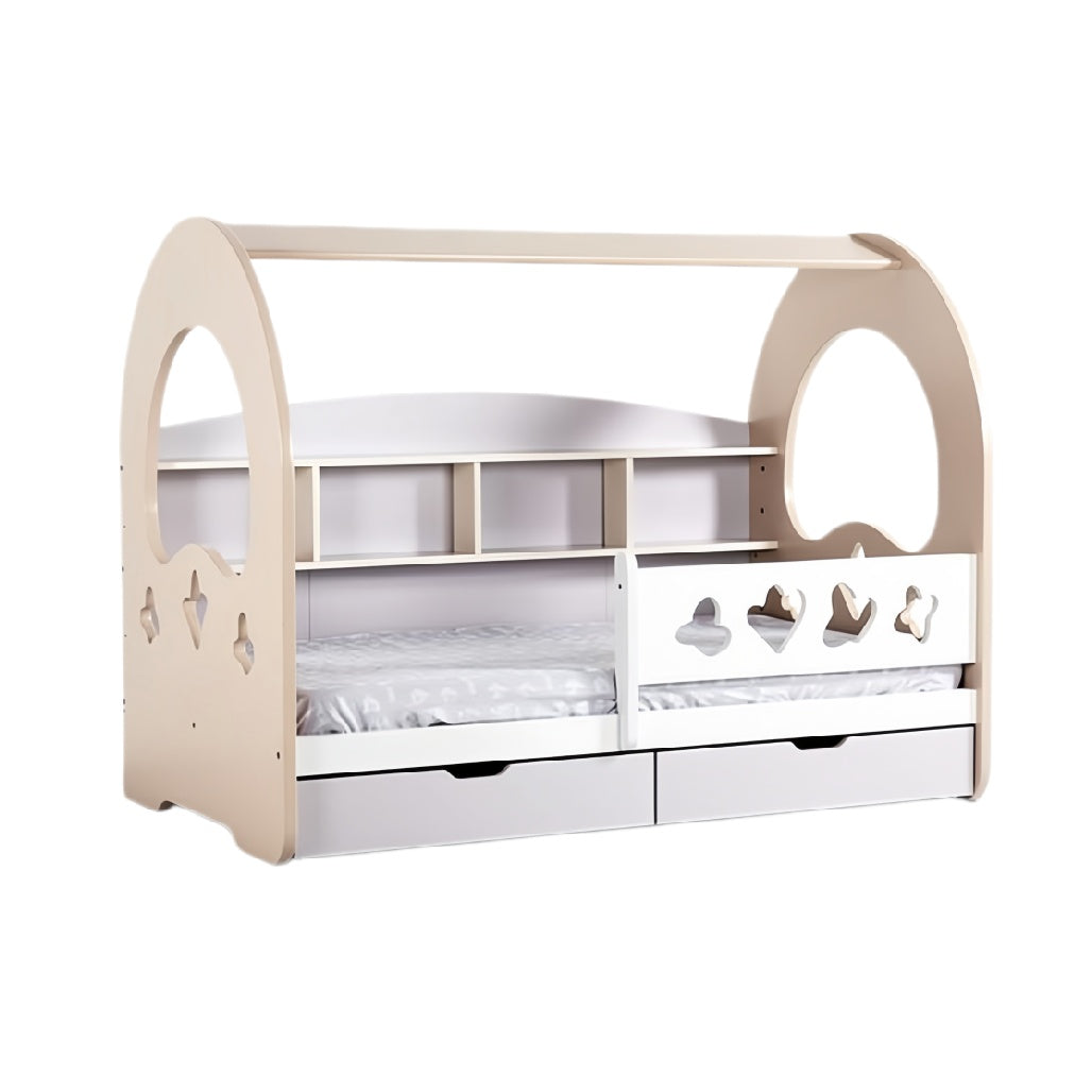 Multifunctioneel kinderbed met opberglades en speelruimte
